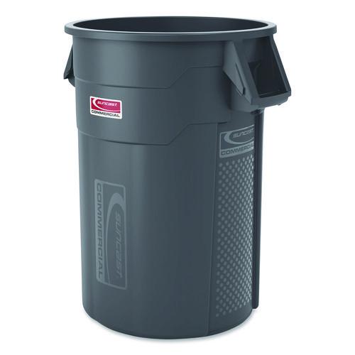 Image of Suncast Commercial® TCU44 Injection Molded Utility Trash Can, 44 gal, Plastic/Resin, Gray