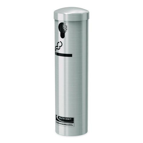 Image of Suncast Commercial® MSO415 Smokers Ashtray Receptacle Attachment, Stainless Steel, Silver, Black