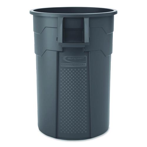 Image of Suncast Commercial® TCU44 Injection Molded Utility Trash Can, 44 gal, Plastic/Resin, Gray