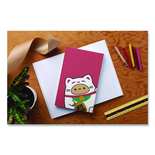 Image of Denik LFC1885L Smoko Tayto Lucky Cat Layflat Notebook, 1-Subject, Medium/College Rule, Red/White/Brown Cover, (72) 8 x 5 Sheets
