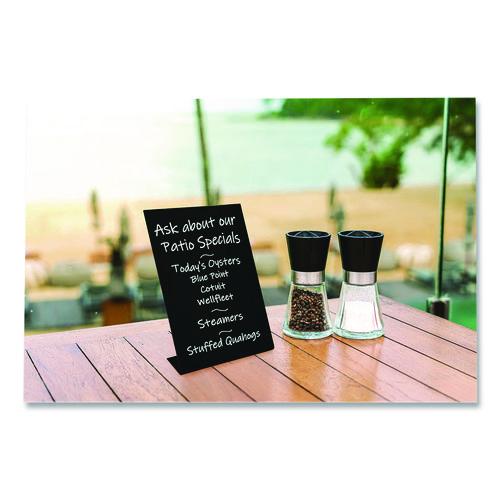 Image of Excello Global Products® EGP-HD-0509-S Tabletop Chalkboard Signs, Black Surface, 4 x 6, 3/Pack