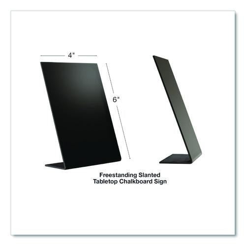 Image of Excello Global Products® EGP-HD-0509-S Tabletop Chalkboard Signs, Black Surface, 4 x 6, 3/Pack