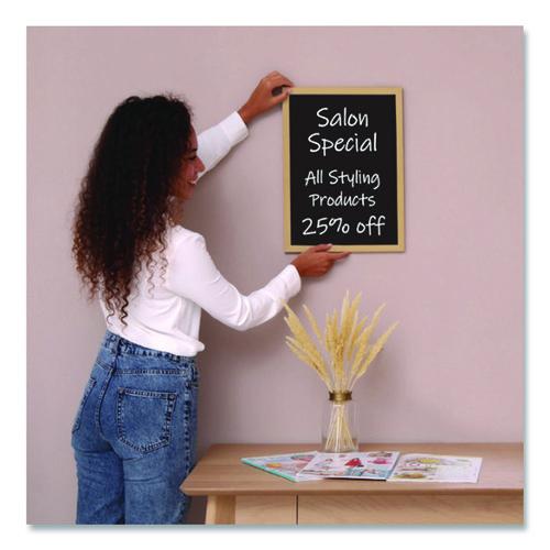Image of Excello Global Products® EGP-HD-0514-S Chalkboard Sign, Black Surface, Brown Frame, 12 x 16