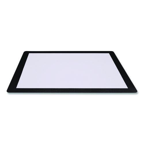 Image of Excello Global Products® SPLS-MENU-8511C Menu Holder For 8.5 x 11 Menus, Landscape Orientation, 12.6 x 10.2 Holder, Clear/Black