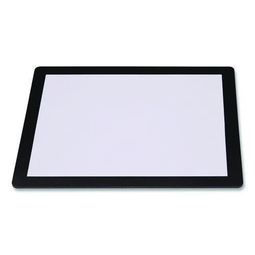 Image of Excello Global Products® SPLS-MENU-8511C Menu Holder For 8.5 x 11 Menus, Landscape Orientation, 12.6 x 10.2 Holder, Clear/Black