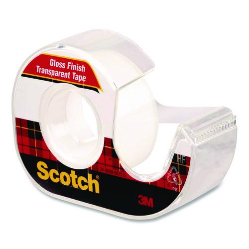 Image of Scotch® 3157S Transparent Tape in Handheld Dispenser, 1" Core, 0.75" x 25 ft, Transparent, 3/Pack