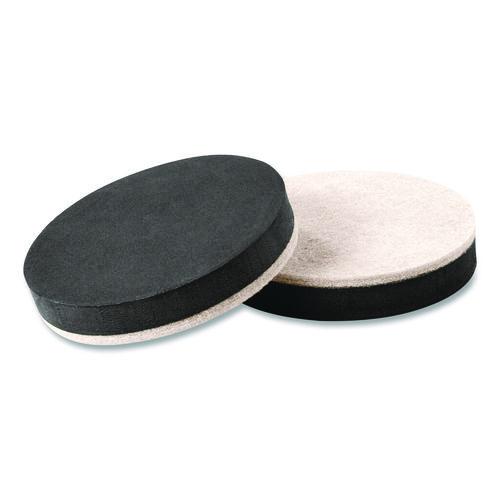 Image of Scotch SP674-NA Furniture Sliders, 3.5" dia, Black/Beige, 16/Pack