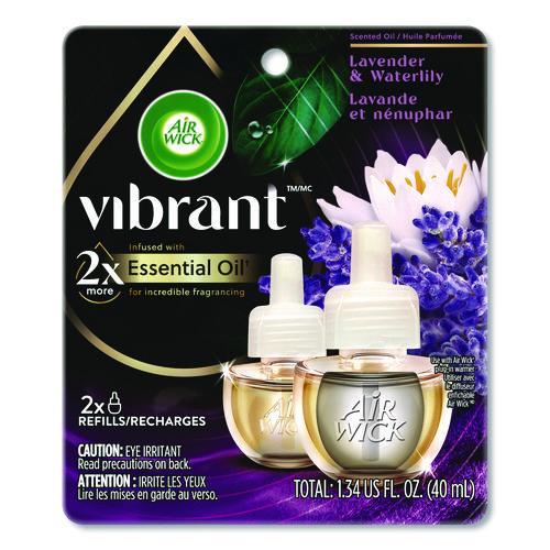 Image of Air Wick® 62338-03076 Scented Oil Refill, Lavender and Waterlily, 0.67 oz, 2/Pack