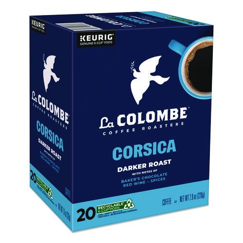 Image of La Colombe® 5000380614 Coffee K-Cup Pods, Corsica Dark Roast, 20/Box