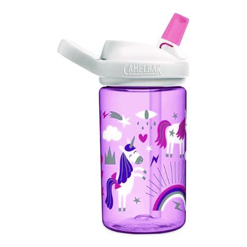 Image of CamelBak® 2665501035 Eddy + Kids Water Bottle, Unicorn Design, 12 oz, Multicolor