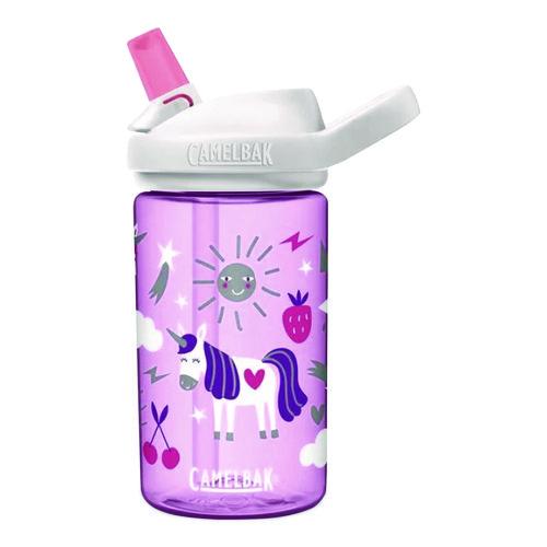 Image of CamelBak® 2665501035 Eddy + Kids Water Bottle, Unicorn Design, 12 oz, Multicolor