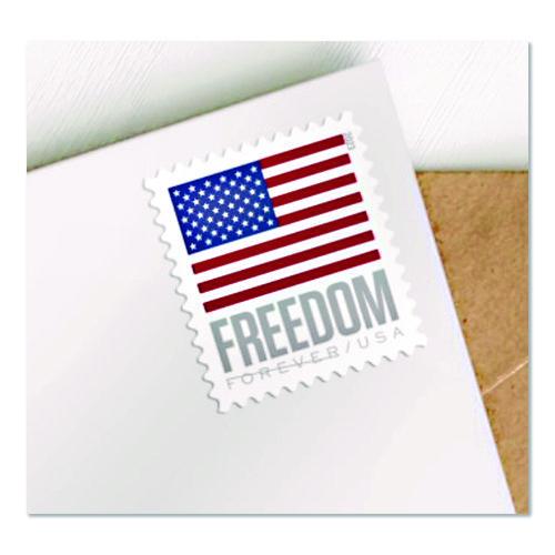 Image of United States Postal Service FOREVER-FLAG20 First-Class Forever Stamps, U.S. Flag, 20/Book