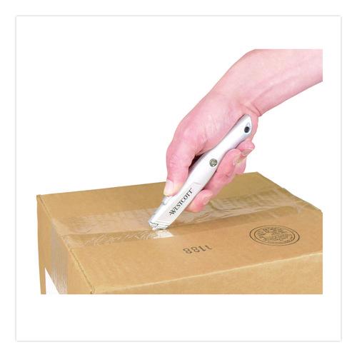 Image of Westcott® 00722 Aluminum Safety Cutter with Ceramic Blade, Aluminum Handle, Silver