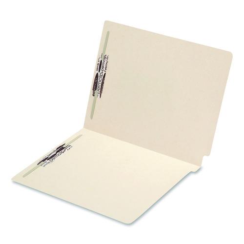 Image of Medical Arts Press® 52385 End Tab Fastener Folders with Embossed Labeling Lines, Straight Tab, Expands 0.75", 2 Fasteners, Letter Size, Manila, 50/Box