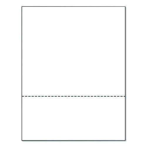 Image of PrintWorksÂ® Professional Perforated Paper, 92 Bright, Perforated 3.66" from Bottom, 8.5 x 11, White, 500 Sheets/Ream, 5 Reams/Carton