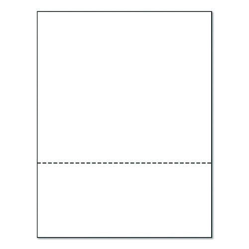 Image of PrintWorksÂ® Professional Perforated Paper, 92 Bright, Perforated 3.5" from Bottom, 8.5 x 11, White, 500 Sheets/Ream, 5 Reams/Carton