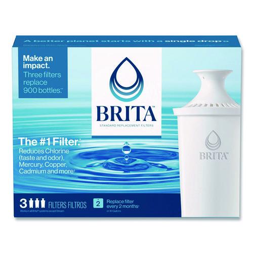 Image of Brita® 35503 Standard Replacement Filters for Pitchers, Made Without BPA, 3/Pack