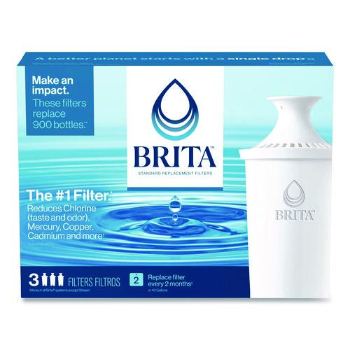 Image of Brita® 35503CT Standard Replacement Filters for Pitchers, 3/Pack, 8 Packs/Carton