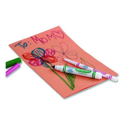 Image of Crayola® 58-7855 Ultra-Clean Washable Markers, Broad Bullet Tip, Assorted Bright Colors, 10/Pack