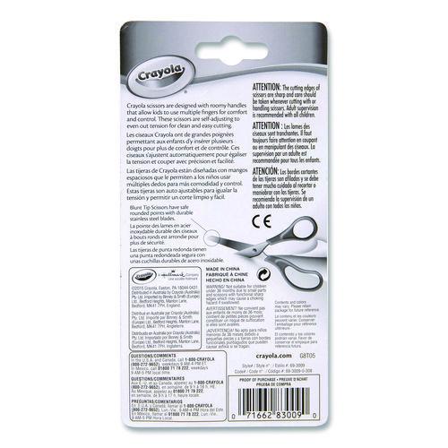Image of Crayola® 69-3009 Blunt Tip Kid's Scissors, 5" Cut Length, Straight Blue Handle