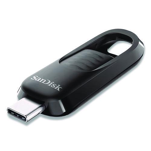Image of SanDisk® SDCZ480256GA46 Ultra Slider USB 3.2 Type C Flash Drive, 256 GB, Black