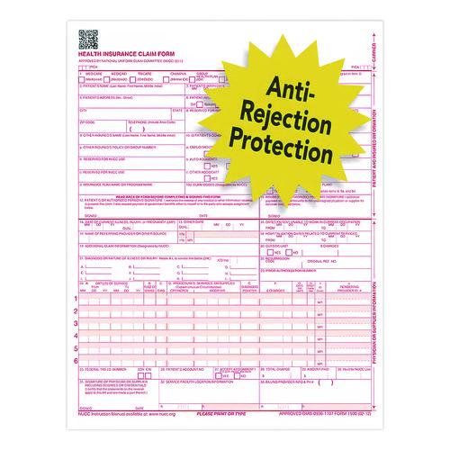 Image of ComplyRight® CMS12LC1 CMS-1500 Health Insurance Claim Form, One-Part (No Copies), 8.5 x 11, 1,000 Forms Total