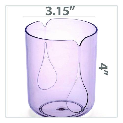 Image of Officemate 97712 Recycled Plastic Three-Piece Desk Set: (1) Pencil Cup, (1) Stapler, (1) Tape Dispenser, (1) Roll of Tape, Translucent Ash