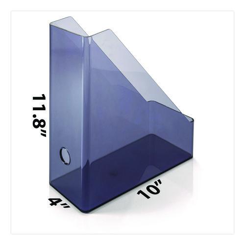 Image of Officemate 21510 Recycled Plastic Magazine File, 4.3 x 10.3 x 12.2, Translucent Gray