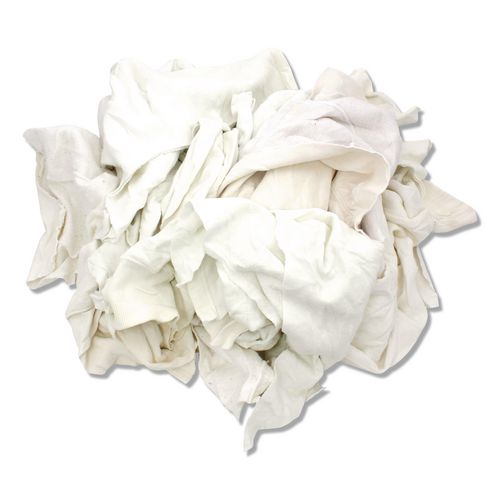 Image of HOSPECO® 33325 Sweatshirt Rags, Unscented, White, 8/lb, 25 lb/Carton