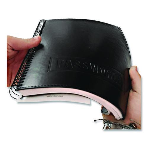 Image of RE-Focus The Creative Office EXPWBOOKBLK Executive Format Password Log Book, User-Name/Password Format, Black Cover, (72) 10 x 7.6 Sheets