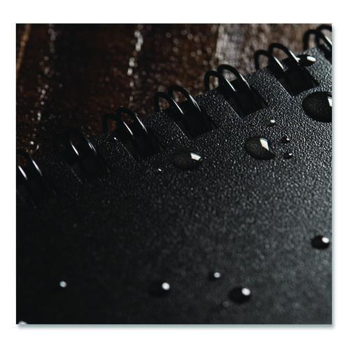 Image of Rite in the Rain® 746 All-Weather Wire-O Notepad, Black Cover, Universal: Narrow Rule and Quadrille Rule (4 sq/in), (50) White 4 x 6 Sheets