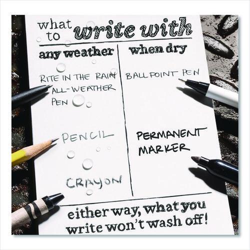 Image of Rite in the Rain® 773 All-Weather Wire-O Notebook, 1-Subject, Universal: Narrow Rule and Quadrille Rule, Black Cover, (32) 7 x 4.63 Sheets