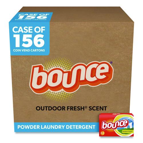 Image of Bounce® 02664 Fabric Softener Sheets, Coin Vend, Outdoor Fresh Scent, 2 Sheets/Box, 156 Boxes/Carton