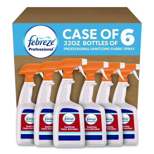 Image of Febreze® 07309 Professional Sanitizing Fabric Refresher, Light Scent, 32 Oz Spray Bottle, 6/carton