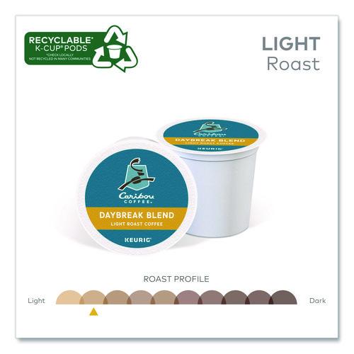 Image of Caribou Coffee® 5000330136 Daybreak Morning Blend Coffee K-Cups, 96/carton