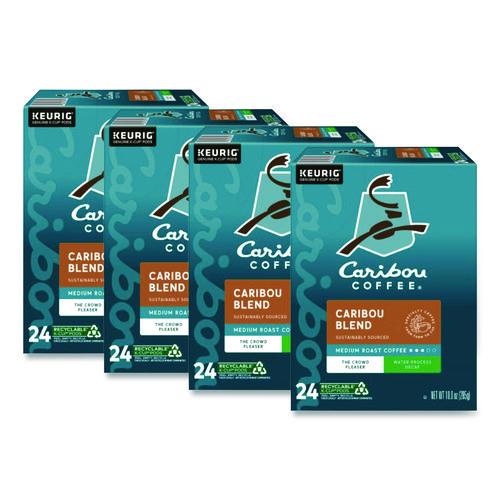 Image of Caribou Coffee® 5000330137 Caribou Blend Decaf Coffee K-Cups, 96/carton
