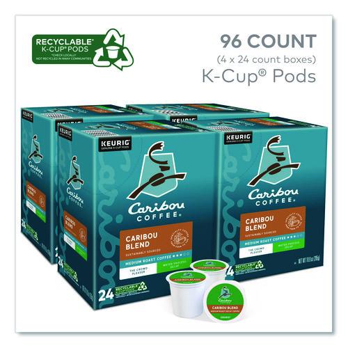 Image of Caribou Coffee® 5000330137 Caribou Blend Decaf Coffee K-Cups, 96/carton