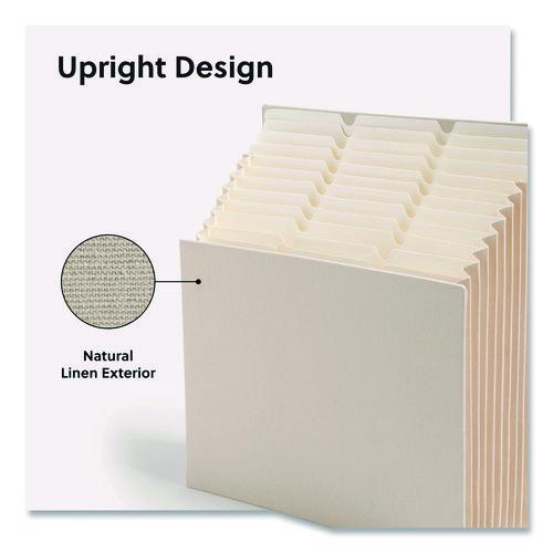 Image of Smead 70226 Stadium File, 10.5" Expansion, 12 Sections, 1/3-Cut Tabs, Letter Size, Beige