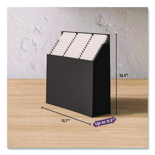 Image of Smead 70227 Stadium File, 10.5" Expansion, 12 Sections, 1/3-Cut Tabs, Letter Size, Charcoal