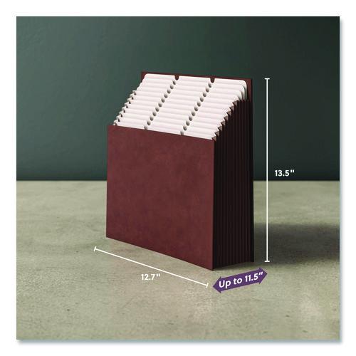 Image of Smead 70228 Stadium File, 10.5" Expansion, 12 Sections, 1/3-Cut Tabs, Letter Size, Saddle