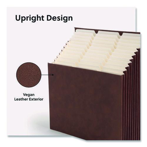 Image of Smead 70228 Stadium File, 10.5" Expansion, 12 Sections, 1/3-Cut Tabs, Letter Size, Saddle
