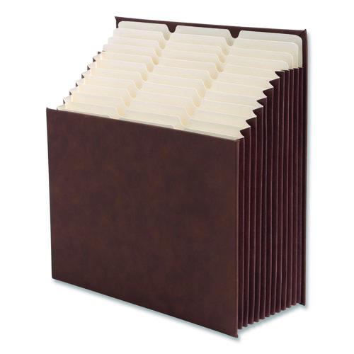 Image of Smead 70228 Stadium File, 10.5" Expansion, 12 Sections, 1/3-Cut Tabs, Letter Size, Saddle