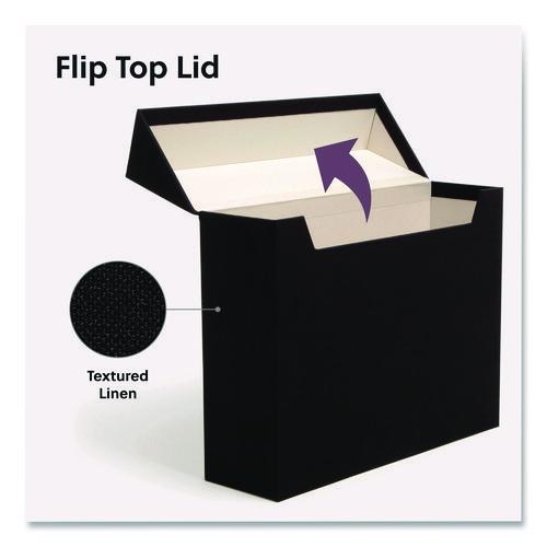Image of Smead Flip Top File Box, Letter Files, 13 x 3.7 x 10, Charcoal