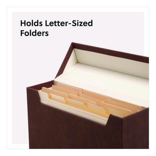 Image of Smead Flip Top File Box, Letter Files, 13 x 3.7 x 10, Saddle