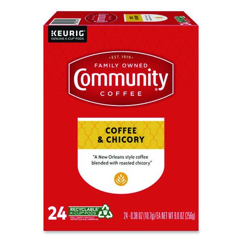 Image of Community Coffee® 5000374326 Coffee and Chicory K-Cups, 24/Box