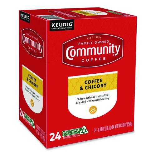 Image of Community Coffee® 5000374326 Coffee and Chicory K-Cups, 24/Box