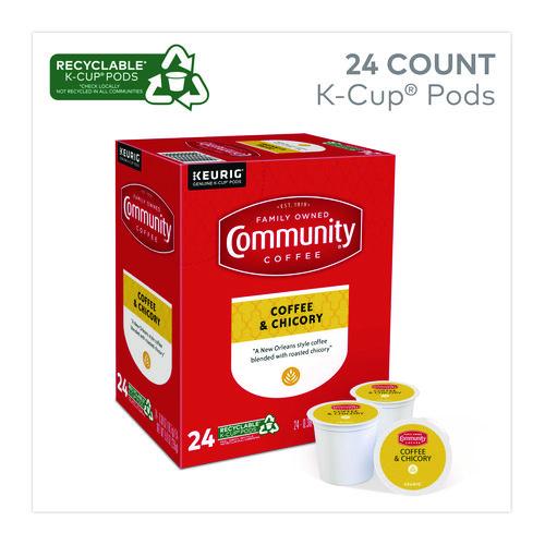 Image of Community Coffee® 5000374326 Coffee and Chicory K-Cups, 24/Box