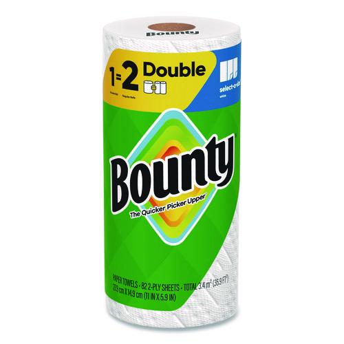 Image of Bounty® 80798319 Select-a-Size Kitchen Roll Paper Towels, 2-Ply, 5.9 x 11, White, 82 Sheets/Double Roll, 24 Rolls/Carton
