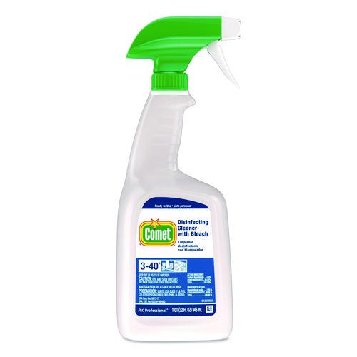 Image of Comet® 75350 Disinfecting Cleaner With Bleach, 32 Oz, Plastic Spray Bottle, Fresh Scent, 6/carton