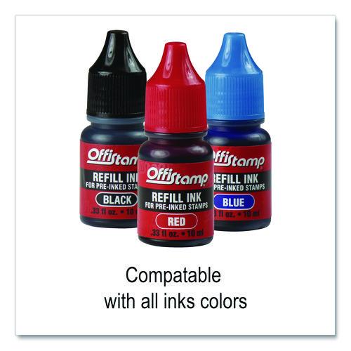 Image of Offistamp® 034515 Un-Inked Replacement Pad for Self-Inking Stamps, Two-Color, Compatible with All Ink Colors, 1.88" x 1.13", 3/Pack